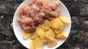 Заливной пирог с курицей и картошкой