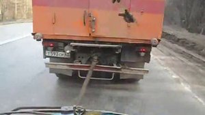 Буксировка автобуса МАЗ-206