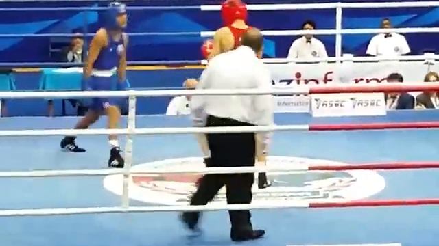 Темиржанов С. (Каз) - Мухамед Эсташ (Инд) 56 кг. 1/4 Чемпионат Азии по боксу смотреть онлайн