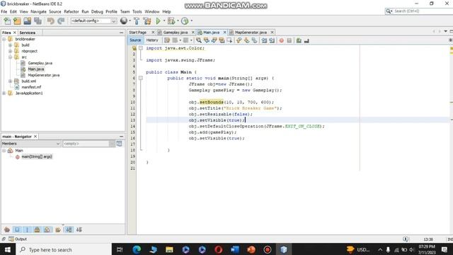 Brick Breaker Game using Java смотреть онлайн
