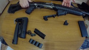 Новый пластиковый приклад, патронташ, упоры и другие допы от DLG Tactical для МР