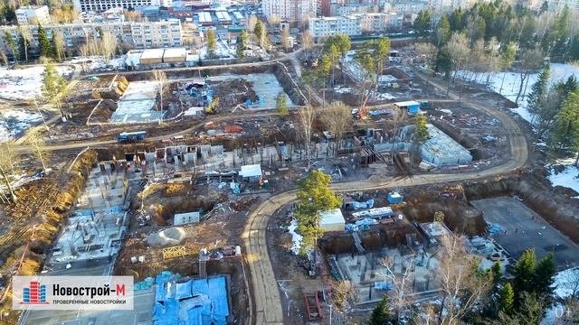 Обзор с воздуха ЖК «Серебрица» (Опалиха) (аэросъемка: март 2019 г.)