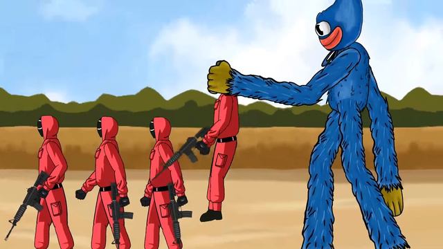 Игра «Мама Длинноногие, Пи Джей Мопс, Хагги Вагги, Кисси Мисси против Кальмара». смотреть онлайн