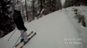 Санкт-Мориц (St. Moritz) Switzerland, Швейцария - 30.01.14 г.- трасса из зоны катания