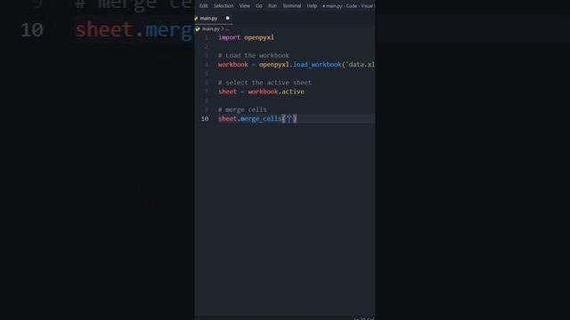 I Merge cells in Excel File in 5sec using Python | python excel | python with excel | #python #exce