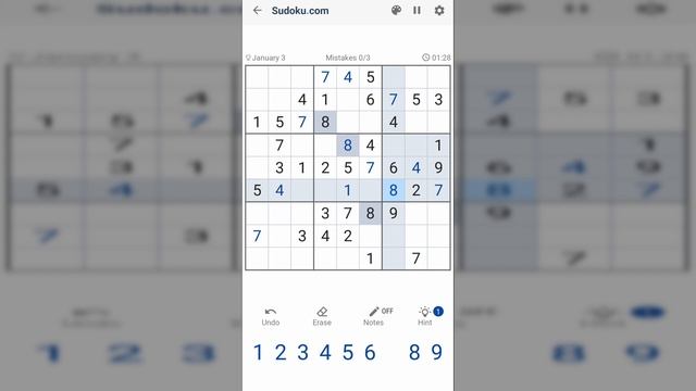 Giải đố Sudoku Challenge 9x9 #1 easy game смотреть онлайн