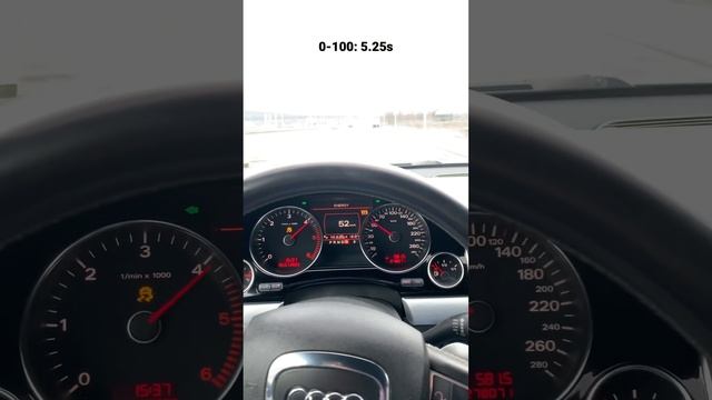 Audi A8 D3 4.2 TDI 0-100km/h acceleration | 372hp 847Nm