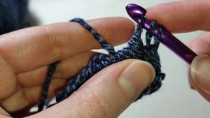 Повязка на голову крючком. Тунисское вязание