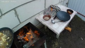 свиные лёгкие на костре