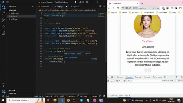 Create Review Design with Testimonial Slider using HTML, CSS & JavaScript | Step-by-Step Tutorial