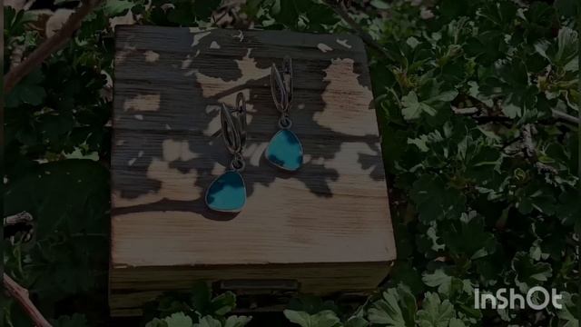 Серьги с бирюзой! Кусочек неба в ваших ушках! Георгий ювелир.Натуральная бирюза. смотреть онлайн