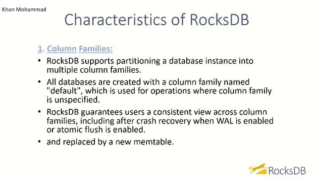 Introduction to RocksDB and it’s implementation смотреть онлайн