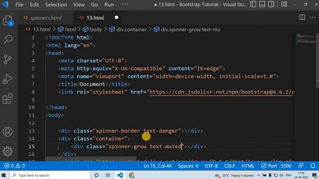 #13 bootstrap spinners | grow spinners | in english смотреть онлайн