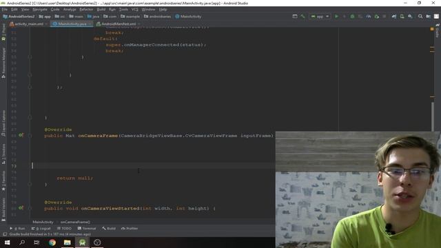 Launch Camera with OpenCV in Android Studio & Process Frames | Android Deep Learning with OpenCV #3