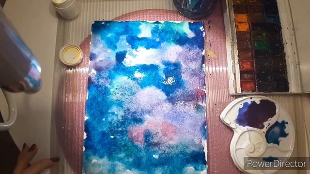 Урок акварели.Рисуем ночное небо с звёздами. смотреть онлайн