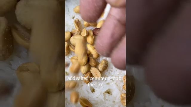 Garlic peanut rice | easy recipe