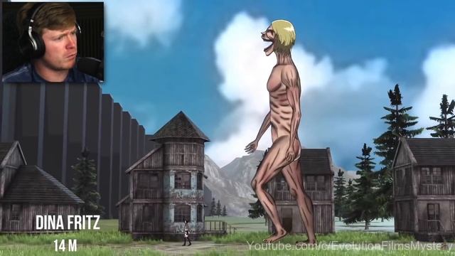 Attack On Titan the SIZE COMPARISON Reaction! смотреть онлайн