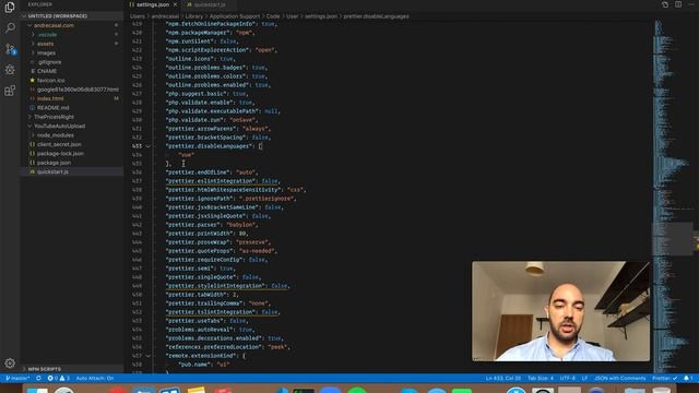 VS Code Prettier Setting: prettier.disableLanguages смотреть онлайн