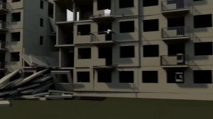 Разрушение дома со звуком. Blender 3D