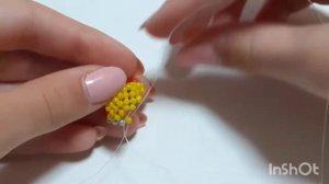 Попугай Корелла из бисера!!! мини амигуруми