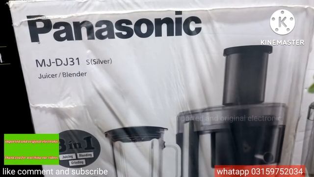 Panasonic MJ-DJ31 juicer/blender/original juicer machine/made in Malaysia/new model/ review unboxin