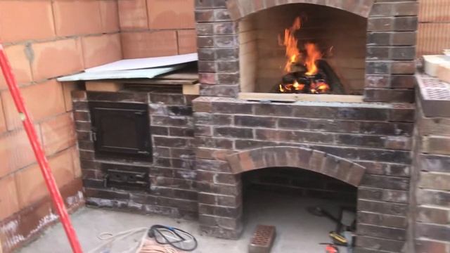 Печной комплекс из клинкерного кирпича, под расшивку! смотреть онлайн