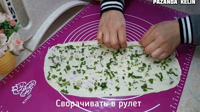 ВКУСНЯТИНА из доступных продуктов! Слоёные лепёшки на сковороде! Катлама с зеленью
