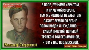 В поле ручьями изрытым —Александр Твардовский —читает Павел Беседин