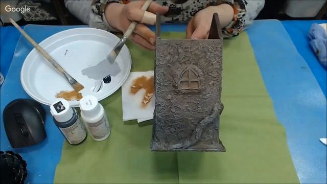 Окрашивание фактуры, имитирующей кору дерева. Университет Декупажа. Оксана Демикова смотреть онлайн