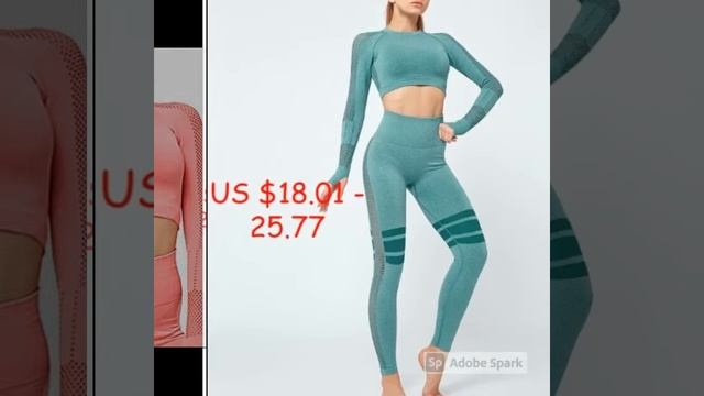 Одежда с AliExpress - удобный женский спортивный костюм для йоги