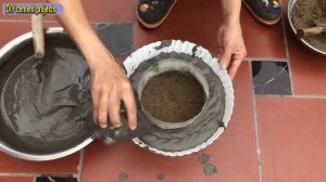 Good tips - Make a cement pot from a plastic barrel