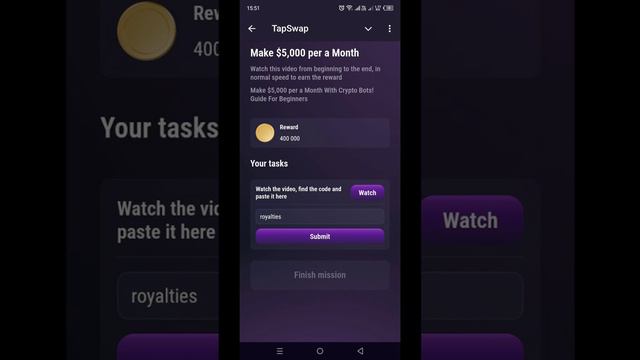TapSwap код (Make $5000 per a Month ) на 29.07.2024 #tapswap #tapswapcode #crypto