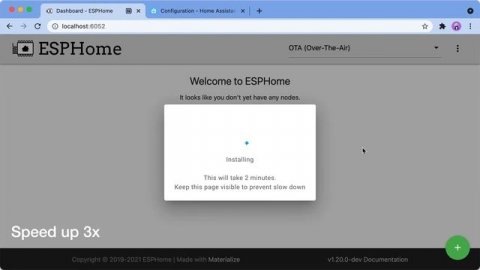 ESPHome Dashboard: creating a new configuration