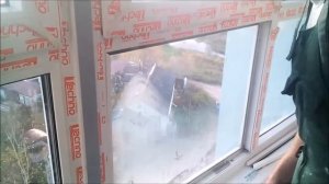 Ремонт квартиры ч.6 . Замена стекла 4 мм на стеклопакет 32 мм