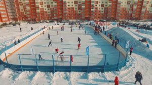 Открытие хоккейной коробки в ЖК «Чистая слобода»