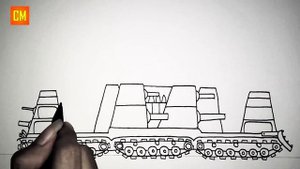 Cara Menggambar Tank KV 44 - 02 [Gerand Tank] Part 5