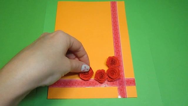 "Открытки своими руками с Цветами Розы на День Рождения Поделки из бумаги". смотреть онлайн
