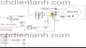 Bệnh lỗi xả quay tròn trên máy giặt toshiba inverter. Mạch kéo xả phần 3