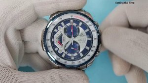 How to set Time, Date & Chronograph on Casio Edifice EF-558D.