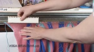 Майка №2 поперечного вязания на вязальной машине. Часть 2