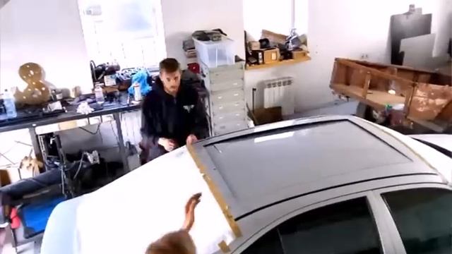 Установка панорамной крыши в ŠKODA Octavia
