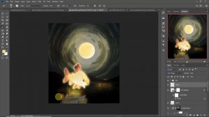Glowing Fish Moon Portal Effect Photo Manipulation | Adobe Photoshop CC