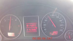 acceleration of audi a4 b6  1 9tdi awx 0-200kmh STAGE 1+