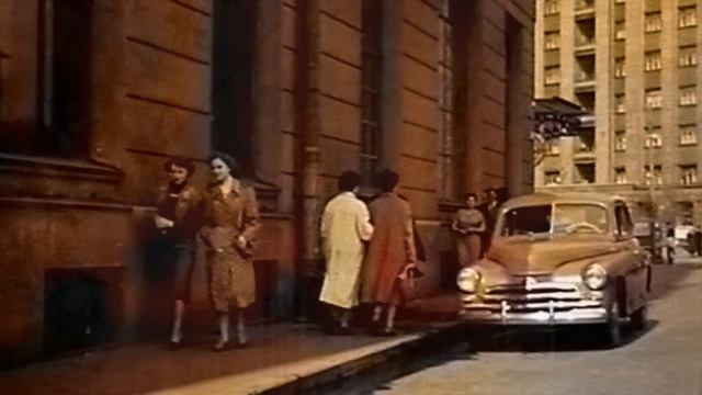 МОСКВА 50-х в цвете. Прогулка на такси по Бульварному кольцу смотреть онлайн