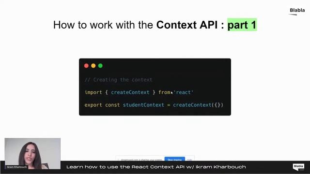 Learn how to use the React Context API with Ikram Kharbouch | BlaBlaConf 2021 смотреть онлайн