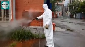 Снятие краски с фасада паром
