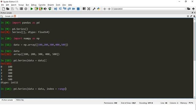 Pandas Basics - Series Creation