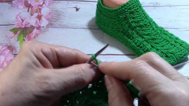 СЛЕДКИ из КАВКАЗСКОЙ пряжи с АЖУРОМ. МК.