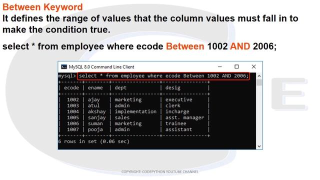 DML Commands On MySQL 8.0 Command Line Client