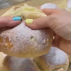 Творожные сладкие булочки